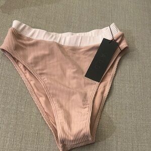 Aro Swim Pink High-Cut Ribbed Bottoms